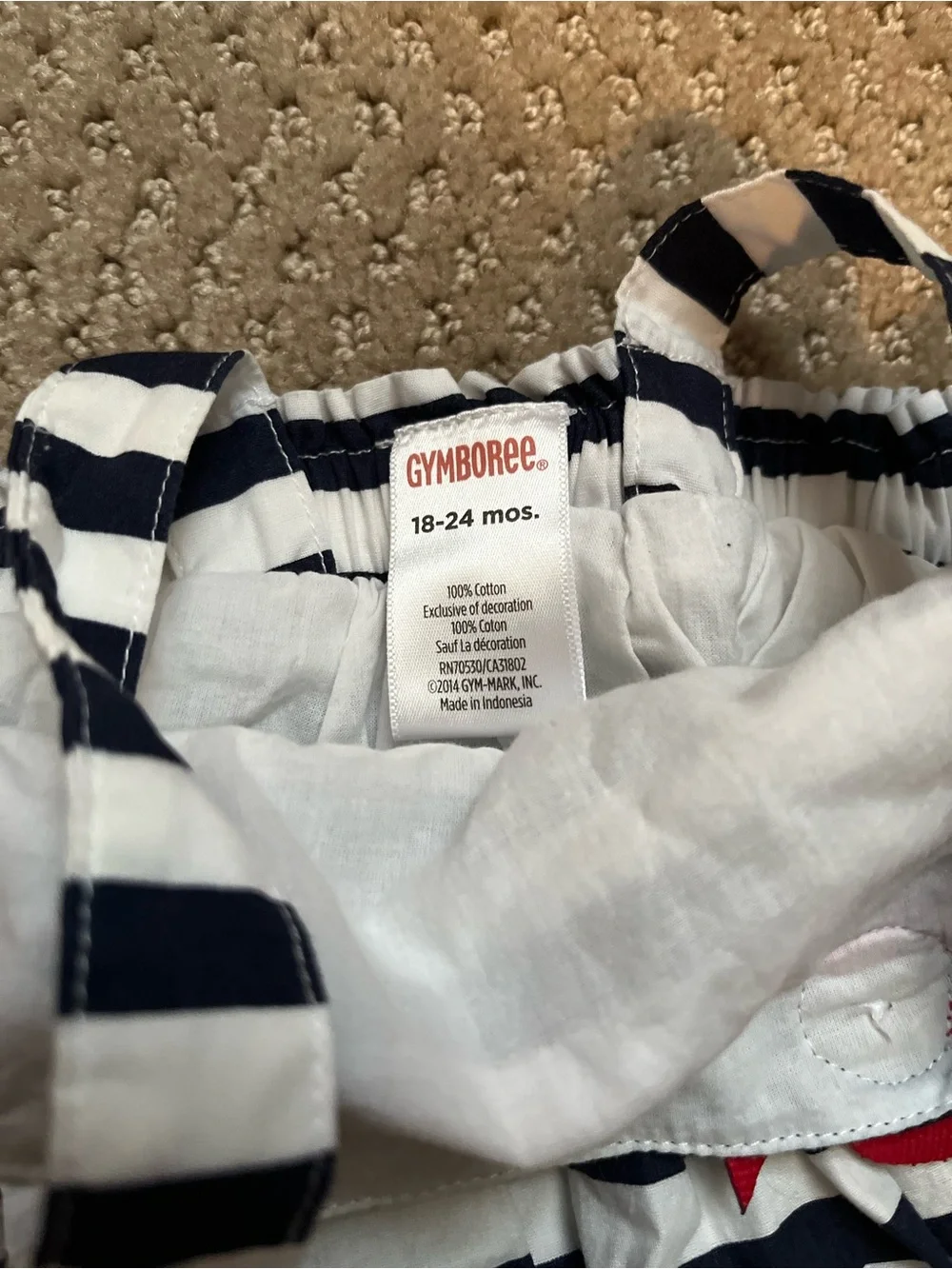 Gymboree Toddler Patriotic Striped Dress - Size 18-24 Months